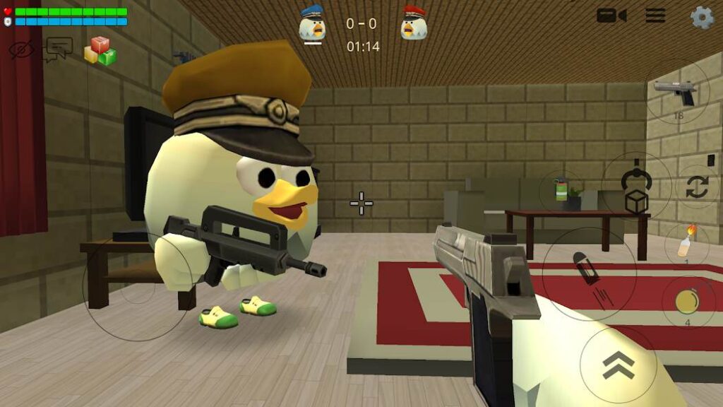 Gameplay in chicken gun mod apk