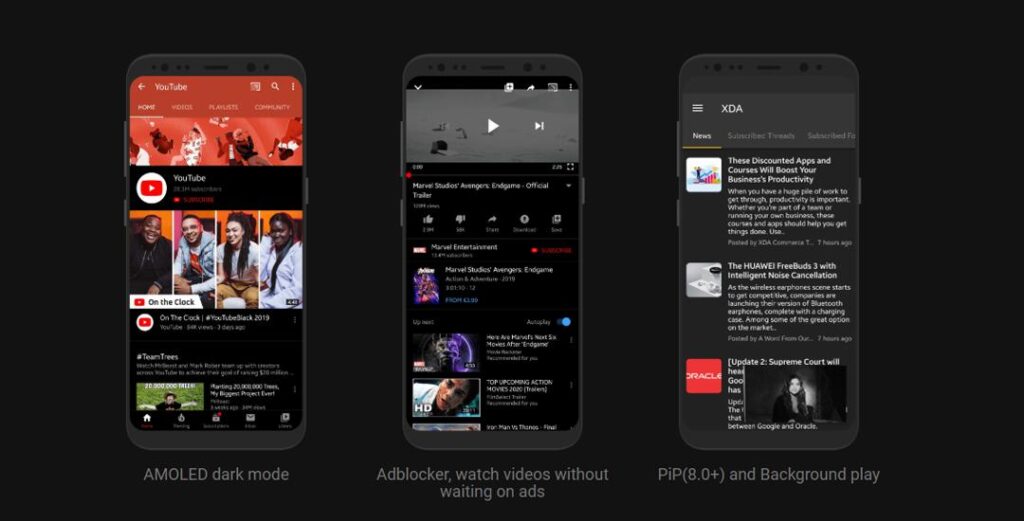 Vanced Features of youtube premium mod apk